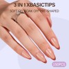 Misssix XBASICTIPS Uñas postizas francesas, 150 unidades, almendra mediana, gel