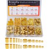 Breezliy Compression Fittings Kit 6 Sizes Brass Ferrules & Inserts
