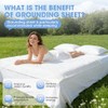 Grounding Sheet for Sleep Wellness, 203x99cm Earthing Mat with Silver