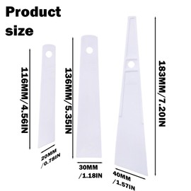 6Pcs Applicator Glue Spreaders, 3 Different Sizes White Smear Sticks for Professional Leather Craft Tool, Plastic Glue Spatula for Leather DIY Crafts Projects