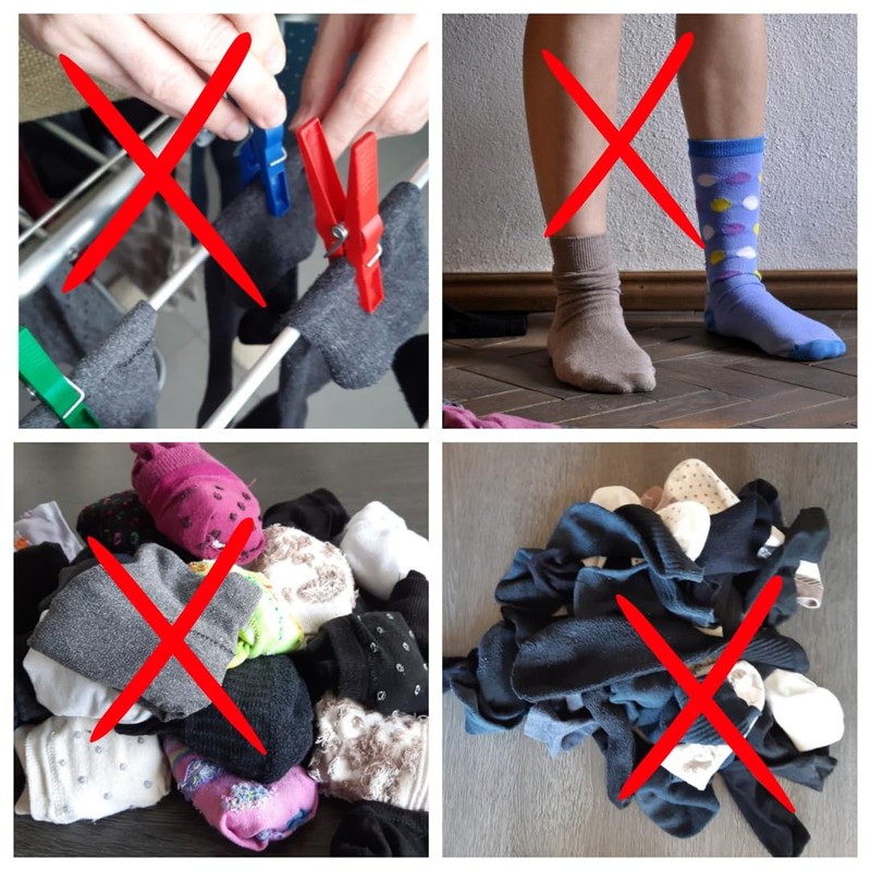 Alcrea® Sock clips for washing machines and tumble dryers with