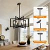 GOEBLESON 26" Black Chandelier for Dining Room, 6-Light Dining Room