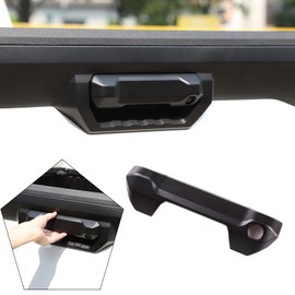 HAPPYHORSE Car Tailgate Handle Cover Trim Compatible with Toyot@ Tundra 2022-2024 ABS Rear Trunk Door Handle Cover Outer Tailgate Handle Cover Decoration Accessories (One Hole matt Black)