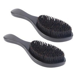 YEHEI 2 Pcs Magic-Wave Brush Curved Wave Brush Men'S Styling Comb Soft and Wild Boar Hairdressing Tool