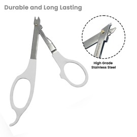 NJ Enterprises® Plastic Skin Staple Remover with Free Stainless Steel Staple Remover – Easy Grip Handle, Wound Care Tool for Clinic, Hospital & Home Use (White)