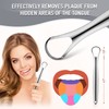 HLFLYG 4 Pack Tongue Scraper, Hygienic Seal-Pack, Professional Eliminate Bad