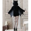 Milky Time Bat Halloween Cosplay Vampire Costume Set with Fishnet