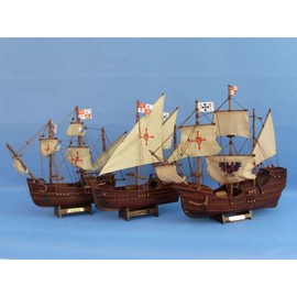 Hampton Nautical Santa Maria with Embroidery Ship, Limited Edition, 14"
