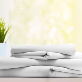 Burrito Blanco Flat Sheet, G12, for Beds from 150 to 160 cm (+ Available Sizes), 100% Cotton Flat Sheet, Double Bed | White (150/160 x 190/200 cm)