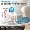 MECCANIXITY 30pcs 30-Degree Angle RC Body Clips Bent Springy R