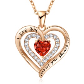 LIANYU Birthday Gifts for Wife Heart Necklace for Women Valentine's Day Gifts for Her Wife Christmas Gifts for Women Wife Anniversary Necklaces for Woman Jewelry Birthday Gifts for Girlfriend Her