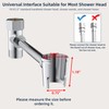Hibbent All Metal Shower Head Holder, Adjustable Solid Brass Showerhead