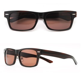 LANCETTI LS-K11 Men's Sunglasses, Big Size, UV Protection, Large Sunglasses, Black, brown/brown