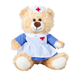 Teddy Bear Small 17 cm Get Well Soon Gifts Nurse Bear Cuddly Toy Lucky Charm for Children Guardian Angel Stuffed Toy Worry Eater Teddy Bear Plush Toy Get Well Soon Gift Hospital