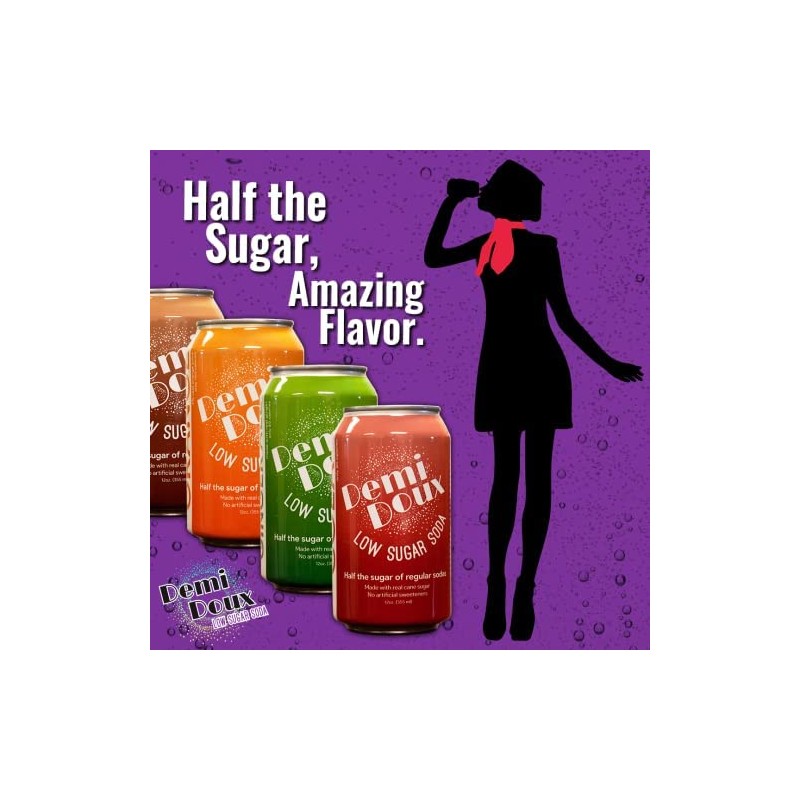 Demi Doux Low Sugar Soda - Low Sugar Soft Drink,