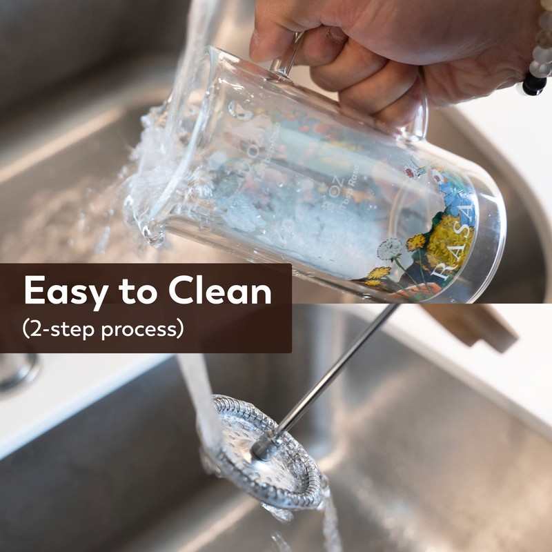 Rasa 350ml French Press Coffee Maker | Heat Resistant Double-Walled