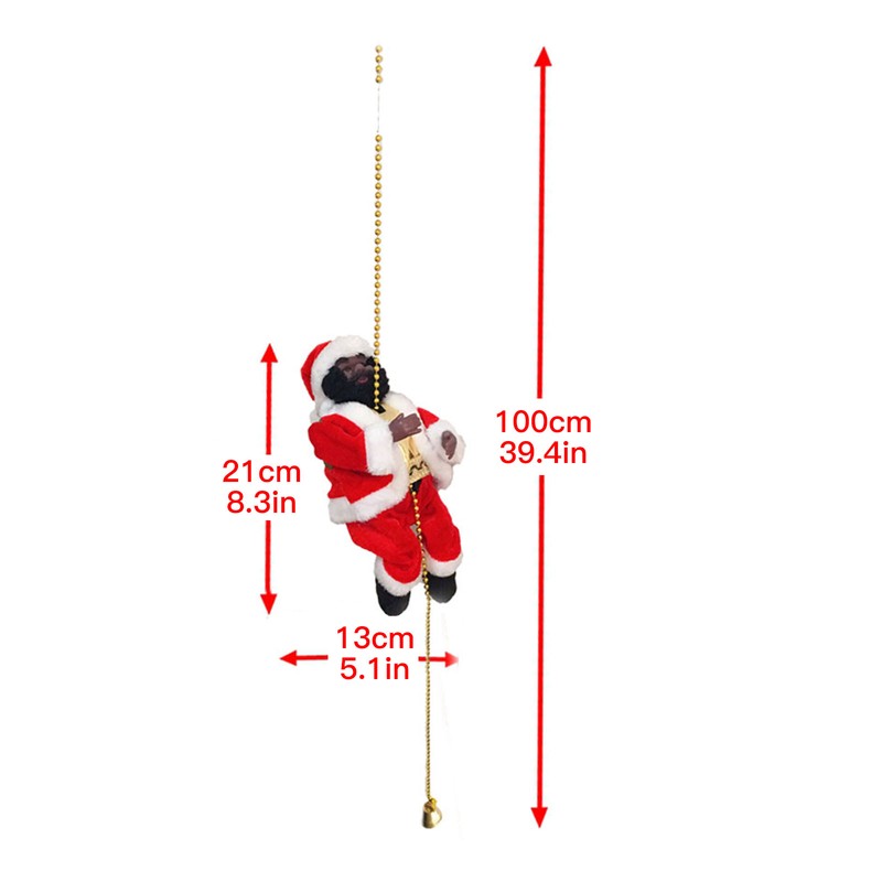 Climbing Ladder Sant Red White Golden Electric Santa Climbing Ladder