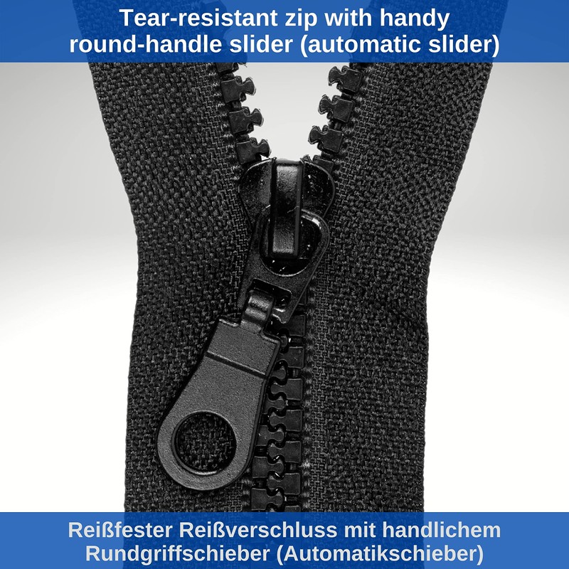 Separable Zipper, Pack of 2, 85 cm Rail Length, in