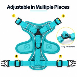 Cat Harness and Leash Set for Indoor Cats & Small Dogs, Adjustable Reflective Soft Mesh Vest Harness for Walking