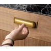 Goo-Ki 6 Pack Antique Brass Cup Pulls Zinc Alloy Kitchen