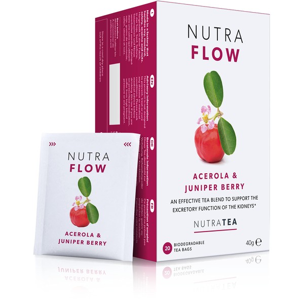 NUTRAFLOW - UTI Tea | Thrush Tea – Includes Horsetail, Yarrow & Goldenseal - Eases Discomfort Within The Urinary Tract & Kidney - 20 Enveloped Tea Bags - by Nutra Tea - Herbal Tea