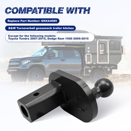 GNXA4085 4" Offset Ball Extender Compitable with All B&W Turnoverball gooseneck Trailer hitches. (Except for The Following Models: Toyota Tundra 2007-2015, Dodge Ram 1500 2009-2015) 97004001