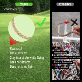 DONZWIYES 6 Pack Rope Ring Toss Game Replacement Parts for Adults and Kids, Outdoor Toss Rings for Agility Practice and Speed Game and Yard Games and Lawn Games for Party (3 Colors-Red Green Blue)