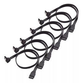 Meiso 6 Cables Sata 3 6gb/s: 1 En Forma De L + 1 Recto Ssd Hdd Pc