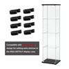 PIAOLGYI Mount for IKEA DETOLF Display Cabinets,Brackets for Adding Extra