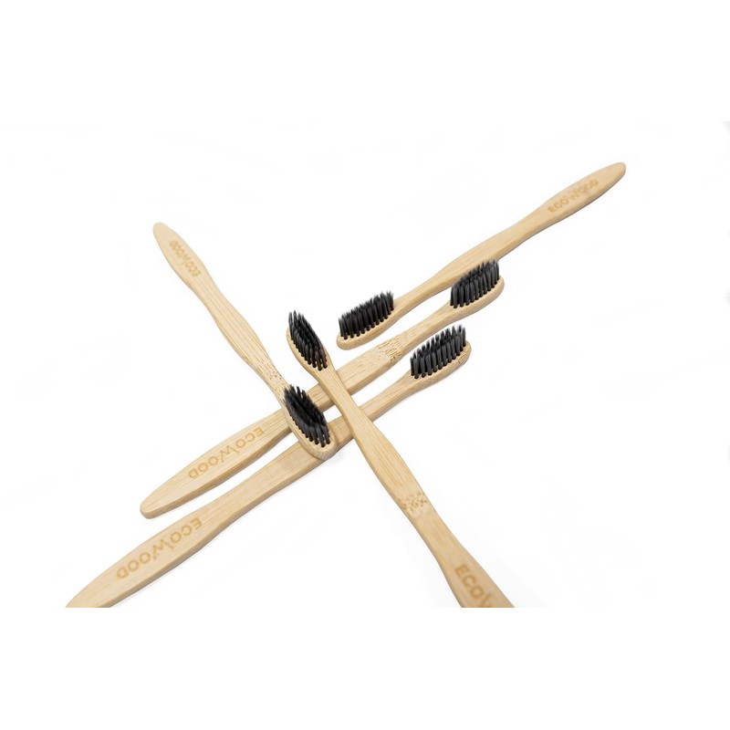 Ecowood Cepillo de Dientes 100% de Bambú Biodegradable con Cerdas