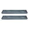 Achla Designs Galvanized Steel Planter Tray, Nantucket Blue, Medium, 2-Pack