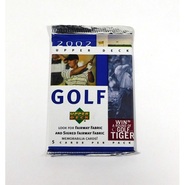 2002 Upper Deck Golf Trading Card Pack Sealed (5 Cards)