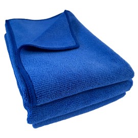 TARO WORKS Performance-Driven 300G Microfiber Car Wash Towel, Medium Form, 15.7 x 23.6 inches (40 x 60 cm), Blue, Set of 3