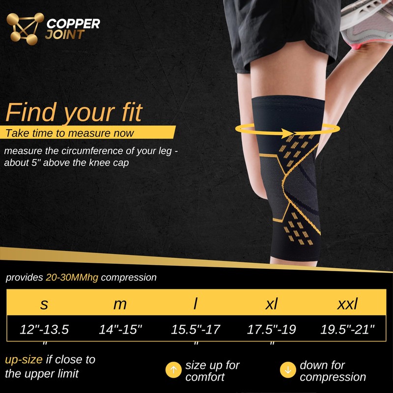 CopperJoint Pull On Knee Brace Women & Men Workout -
