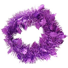 Toyland® 2.4 Metre Length (8FT) Holly Leaf Tinsel Garland In Purple