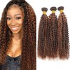 Giginger Jerry Curly Human Hair Bundles 26 28 30 Inch