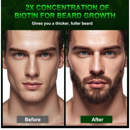 NEWBLUECARE Beard Growth Oil Conditioner with 2X Concentration Biotin for Men Sandalwood