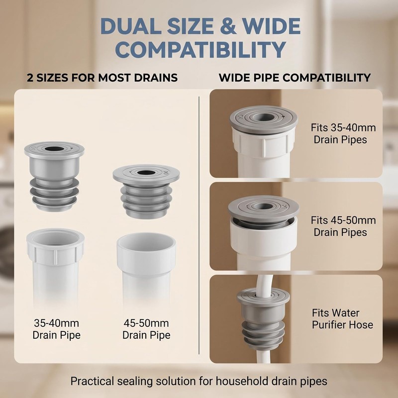 2 Pcs Washing Machine Drain Hose Seal