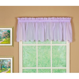Today's Curtain Emelia Original Voile Valance 14", Lilac, 60" W x 14" L