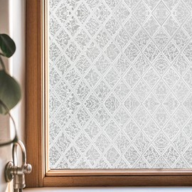 ADD.HERES Window Privacy Film, Removable Static Cling, Stained Glass Decorative Window Film, Vinyl Covering for Home Kitchen Living Room, Gleaming Wings, 17.3" x 78.7"