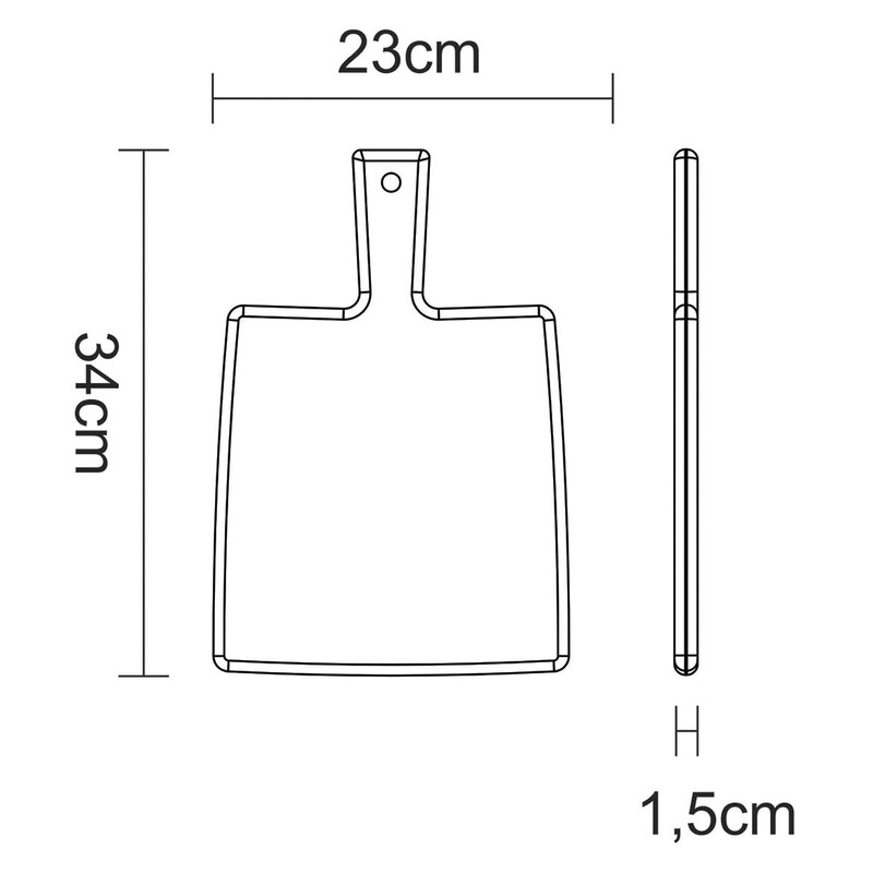 Tramontina Teak Wood Serving Board, Chopping Board, 34 x 23
