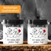 SpecialMe® Herzhenkel -Tasse Zaubertasse Liebe personalisiert mit Wunschnamen Spruch Scheiß