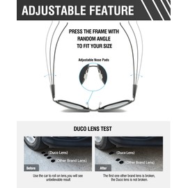 DUCO Cool Sunglasses for Men Polarised Sunglasses Men UV Protection Carbon Fibre Temple Men's Sunglasses for Driving 3051, Gunmetal