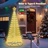 AMIPEPE 6ft Solar Christmas Tree Lights Outdoor, 250 LEDs Remote