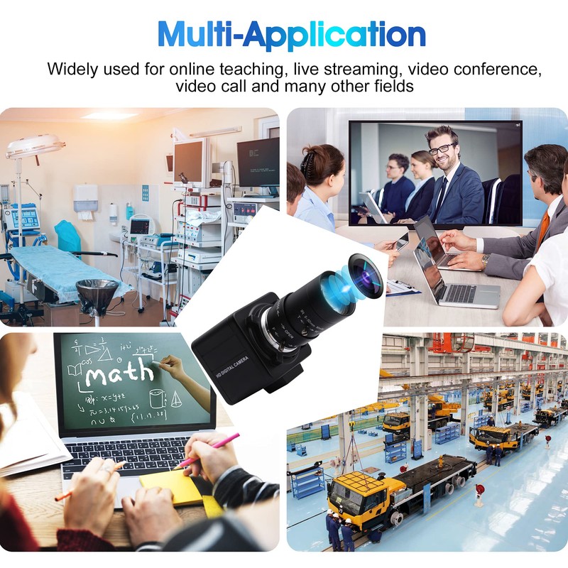 IFWATER USB Camera 4K Ultra HD 5-50mm Zoom Manual Lens