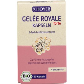 Hoyer Gelee-Royal-FORTE-Kapseln 30 Kapseln, 1er Pack (1 x 12.2 g) - Bio