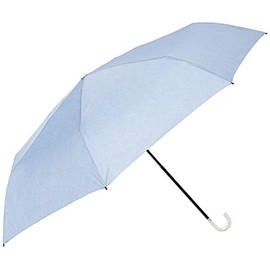 [Moonbat] estaa Denim Folding Umbrella, Rain Umbrella, Windproof Umbrella, Simple, Stylish, Cute, Ladies' [Sun and Rain, UV Protection, Wind Resistant, Large Size] Pale Sky 31-230-10102-62 Pale Sky