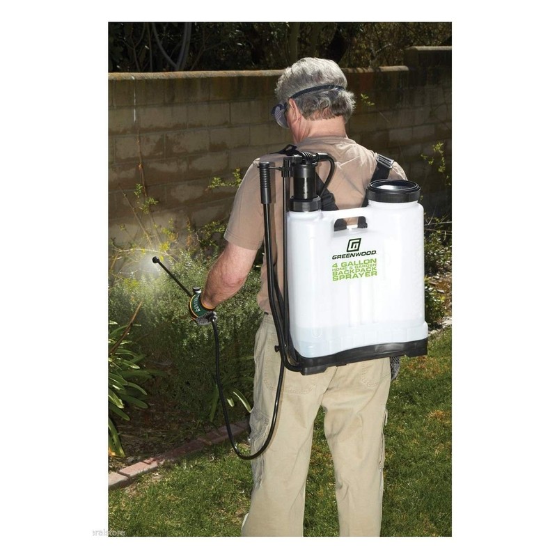 Greenwood 4 Gallon Backpack Sprayer with 4 Nozzles for Different