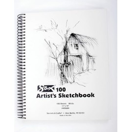 Sax Artists Spiral Bound Sulphite Sketchbook - 11 x 14 inches - 100 Sheets per Pad - White