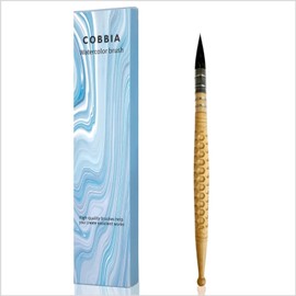 COBBIA Non-Slip Watercolor Brush, Squirrel Hair Round Paintbrush with Hand-Carved Dot Relief Texture, Maximum Grip Artist Paint Brushes for Detailing & Watercolor Painting, Art Supplies